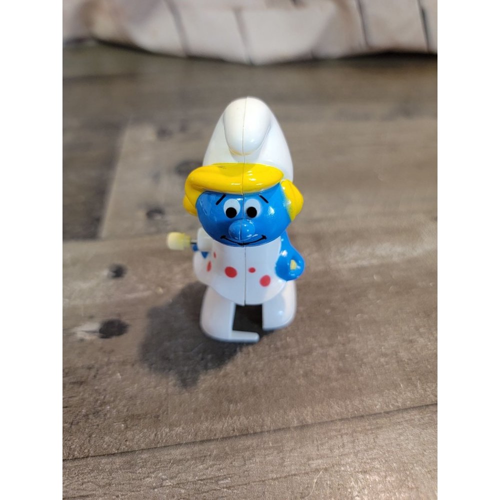 Galoob 1982 girl smurf smurfette AS‎ IS wind up toy